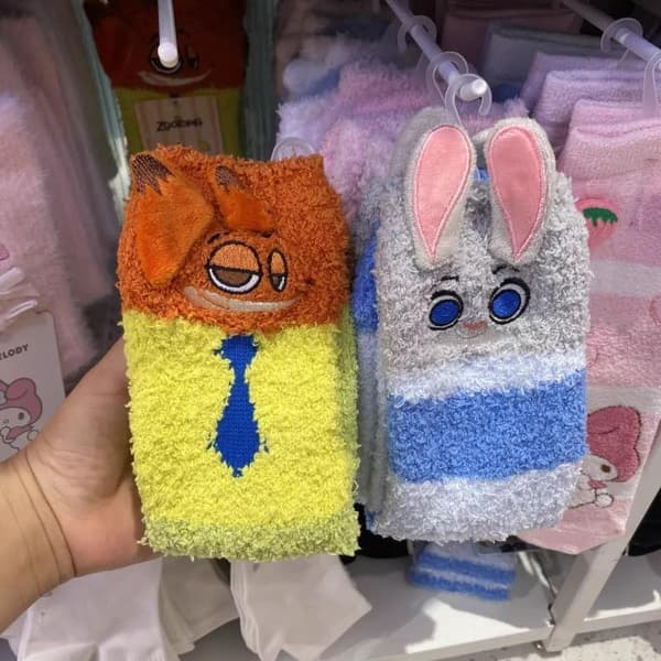 Zootopia Sokker Judy Nick Vinter Koralfleece Sokker e Varme Midthøje A1