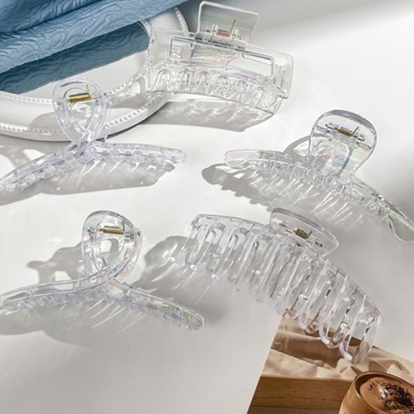 Gradientfarge Hårkloklemmer Geometriske Barrettes Krabbehår A Style5