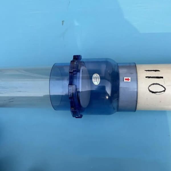 Transparent PVC-ventil rörlig antirefluxventil för att förhindra återflöde B
