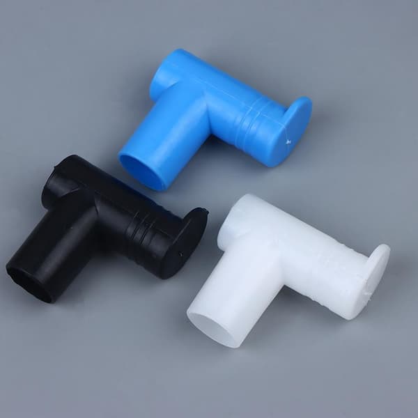 Retvinklet forbindelse dobbelt-pass stik tørrestativ Blue BL 10PCS