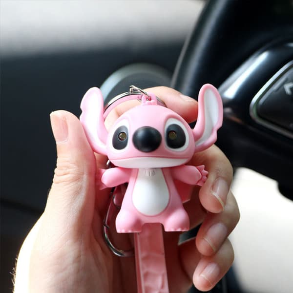 LED nøglering Anime tegneseriefigurer, der lyser natlys A1