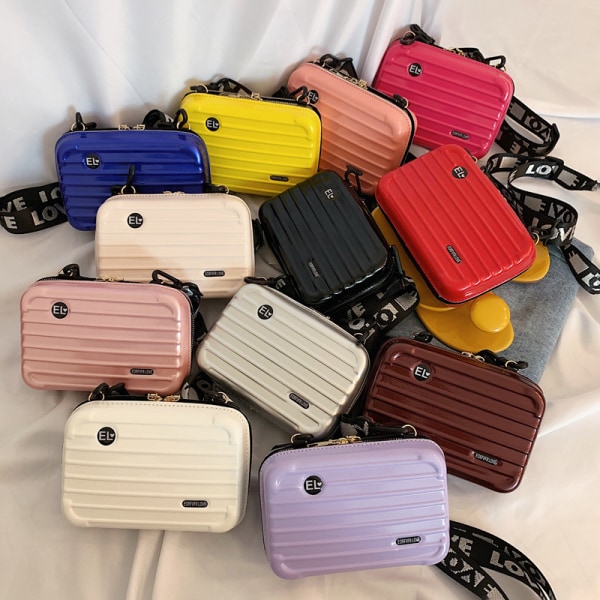 Bagasje Small Bag Kvinners Crossbody Skulderveske Koffert-stil A1