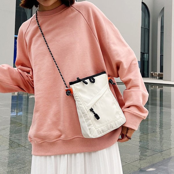 Fashion Small Square Messenger Bag Vandtæt rejsetaske Black