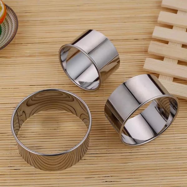 3 storlek Rostfritt stål Runda Dumplings Wrappers Molds ter Maker 7.5cm