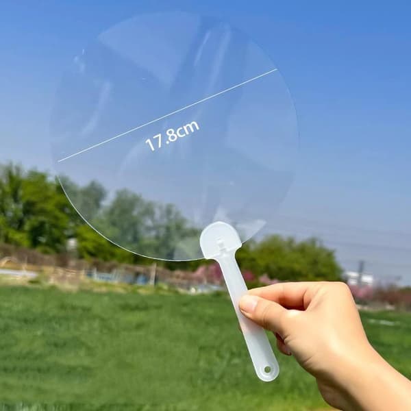 Plast Transparent Tom Fläkt Barn DIY Scenföreställning H A3