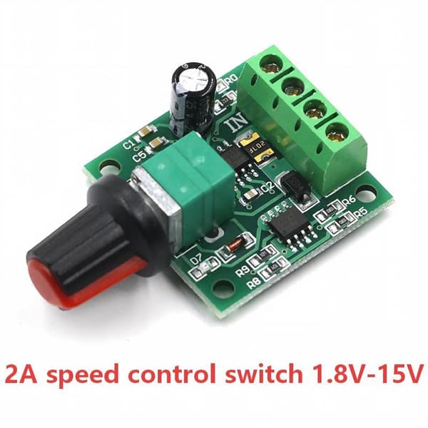 PWM DC Motorhastighetskontroller med justerbar knott, stabil ytelse A4