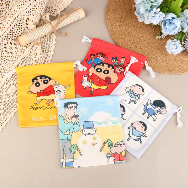 Crayon Bundle Pocket Drawstring Cartoon Small Cloth Bag Sundrie L