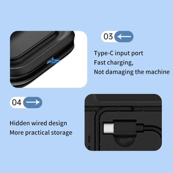 4i1 15W Sammenleggbar Trådløs Lader For Iphone Magsafe For Apple B