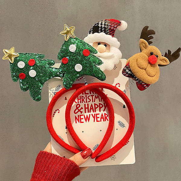 Christmas Pannebånd Hårbånd Gaver Godt Nytt År God Jul A2
