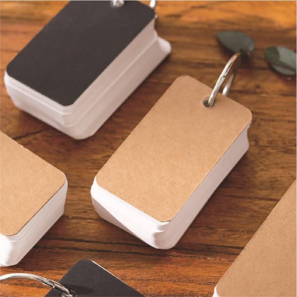 100 ark tomma kort papper med ringar studienotering memo pad med A1