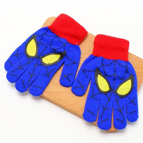 Spider-Man Marvel Kids Varma Stickade Handskar 5-10 år Daglig Red