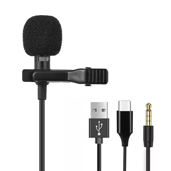 1,5 m Mini Lavalier Kondensatormikrofon for bærbar PC A3