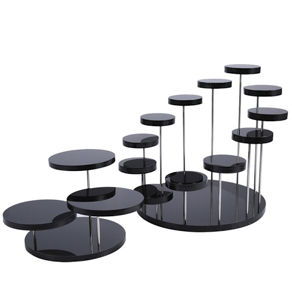 Cupcake-stativ Akryl Display Stativ For smykker Kake Dessert Ra Black 3