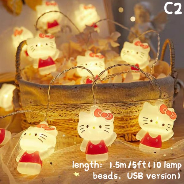 Tegneseriefigur Led Strip Lights Cat Light Decoration Hello K C2
