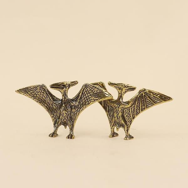 1 stk. massiv messing Jurassic Pterosaur Mini Statue Kontorbord