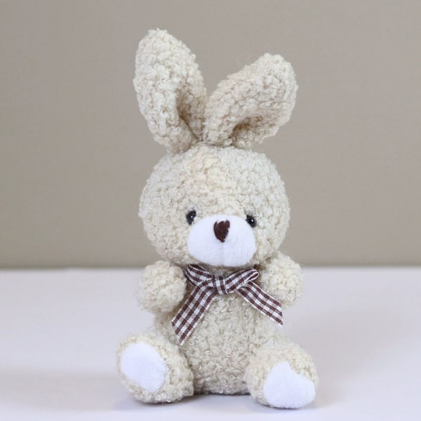 Sittende holdning sløyfe Plysj leketøy Bunny Doll Myk utstoppet Anim Blue