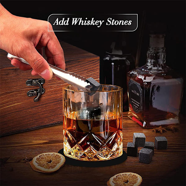 Whisky Stenar Och Whiskyglas Presentförpackning B