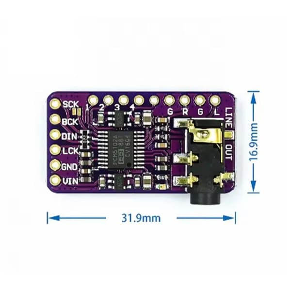 PCM5102A Grensesnitt I2S DAC Dekoder GY-PCM5102 I2S Spiller Modul A1