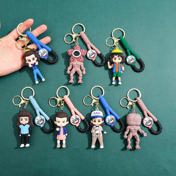 Stranger Things Nyckelring Tecknad Köttätande Nyckelring Ryggsäck H A3
