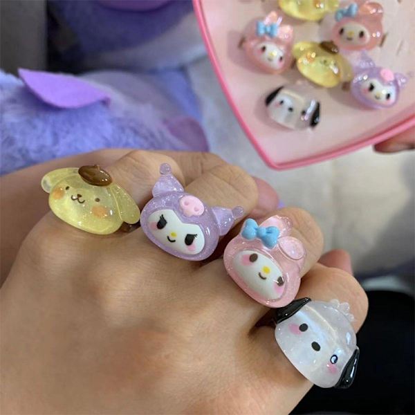 Cinnamorolls Anime Ring säädettävät tarvikkeet ja HelloKittys My A3