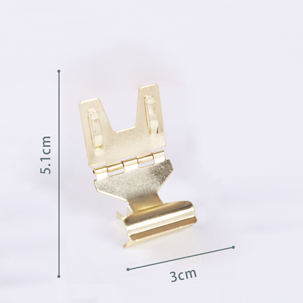 Kake Metallklips Hylle Kant Skilt Holder Etikett Display Stativ Opp Gold