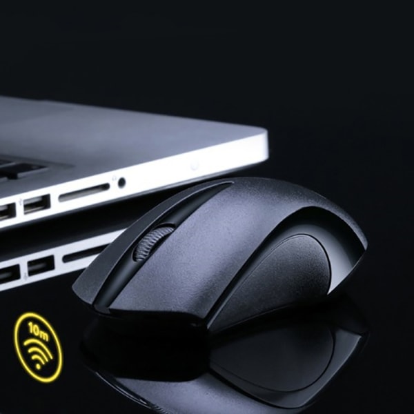 2,4G trådløs mus-PC Trådløs Lett Gaming-mus Fashion Black
