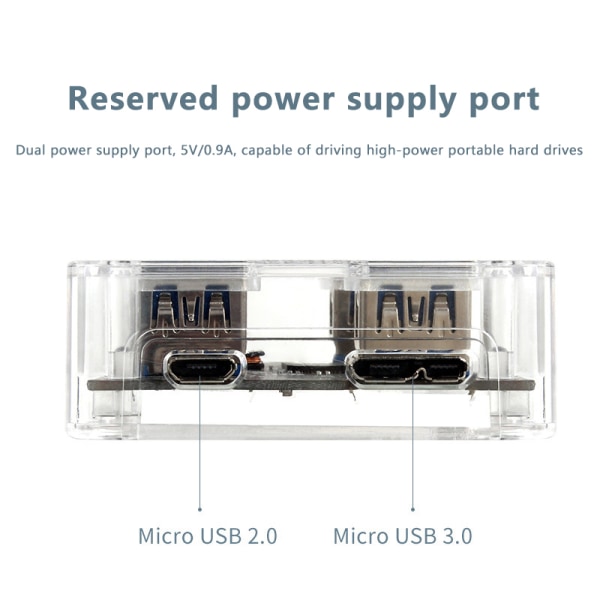 Multi 4 Port USB 3.0 Hub Splitter 5 Gbps USB A Type C Slot Docki A1