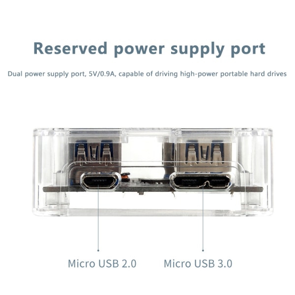 Multi 4 Port USB 3.0 Hub Splitter 5 Gbps USB A Type C Slot Docki A4