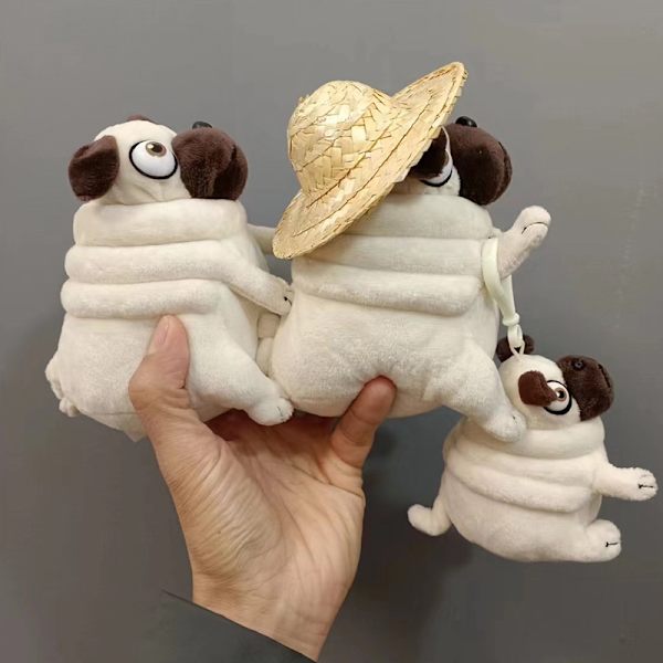 Plysjleker 10/14CM Ugly And e Sand Dog Sitting Pug Dogs Toy Stu 10CM
