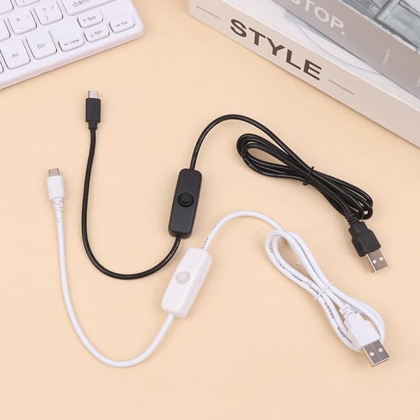 miniUSB-jatkokaapeli virtakytkimellä miniUSB-jatkoon Black 1PC