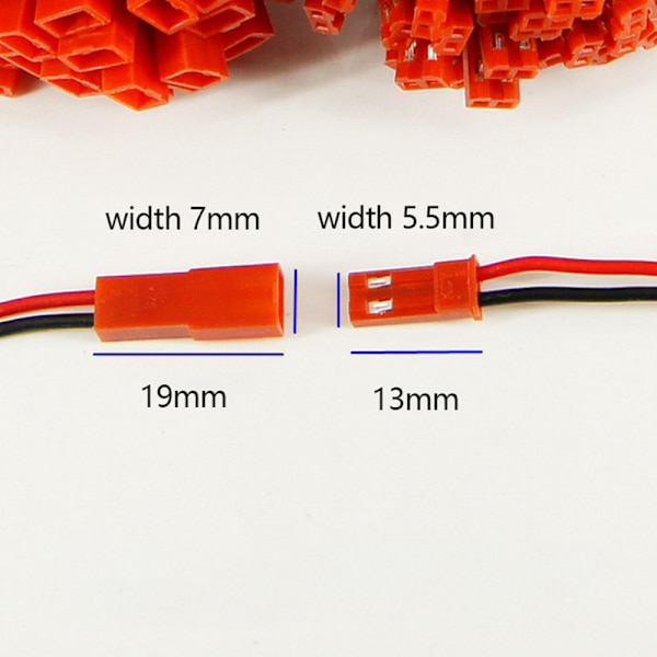 10 sett Micro Mini JST 2.0 PH-kontakt hann-hun-pluggledninger C