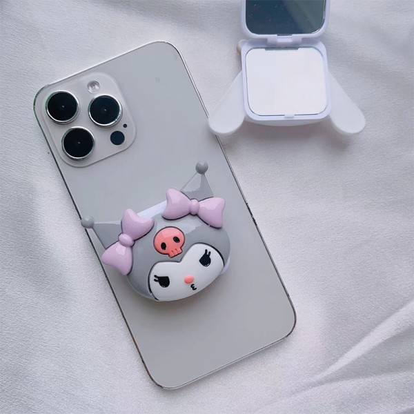 e Sanrio Melody Kuromi Cartoon Foldable Mirror Telefonhållare För A2