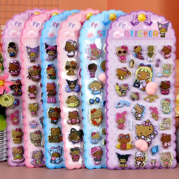 1 kpl e sarjakuva Kitty Puffy Butt 3D-kohotarrat dekompressioon A1