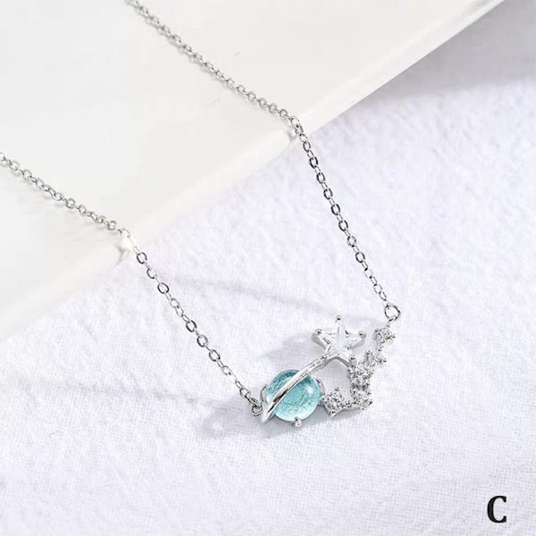 Muoti Fantasia Starry Planet kaulakoru Universe Star Key Pendan C