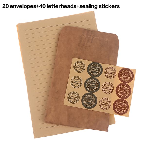 10 STK Vintage Kraftpapir Konvolutter Til Bryllupsinvitationer B1