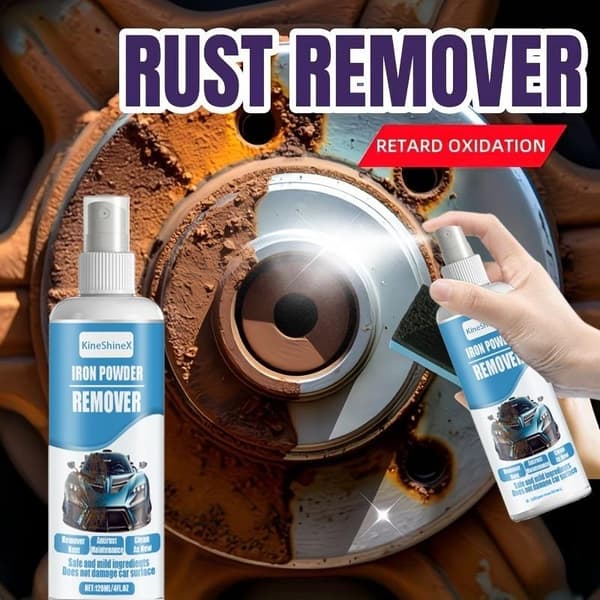 50/100ML Bil Metal Rustfjernelse Spray Auto Hjuldele P 100ml  towel