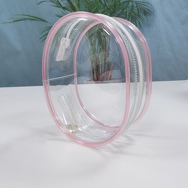 10CM plysjdukke ut pose PVC gjennomsiktig bomullsdukke gjennomsiktig Light pink