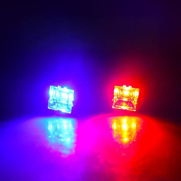 2 stk. motorcykelspejllys LED-spotlight advarselsblinklys