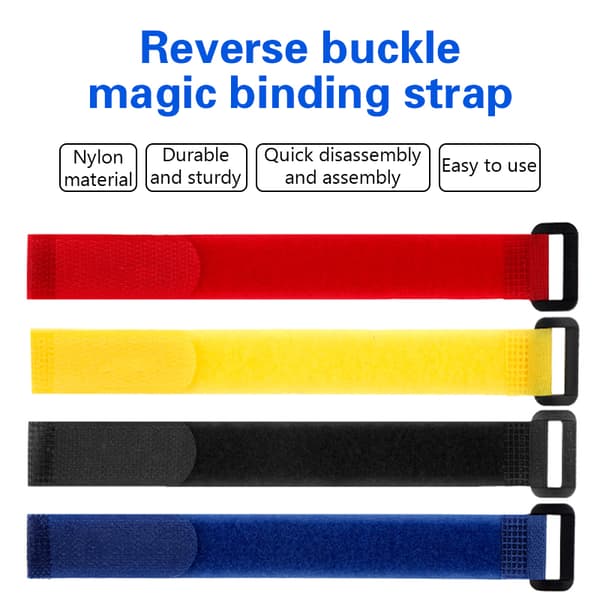 Velcro bindespænding nylon omvendt spænde bindetråd selvklæbende black 20mm*300mm