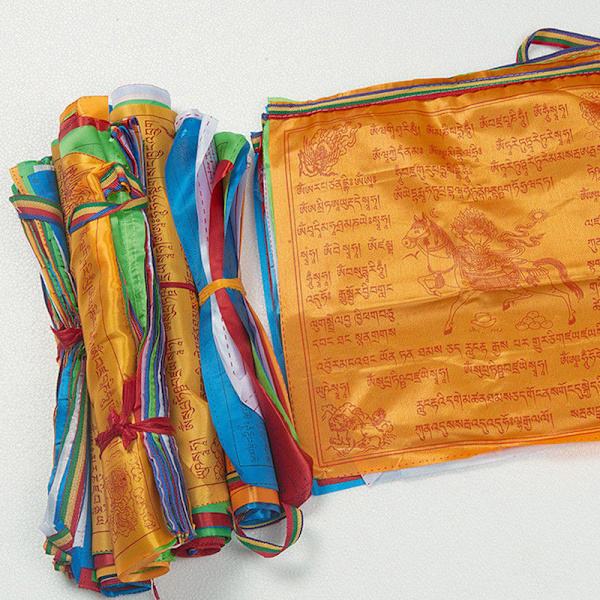 Religiös flagga tibetansk buddhistisk böneflagga Tibet Lung Ta Banne Multicolor