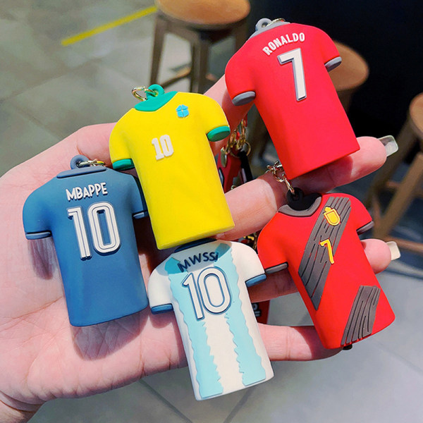 Jalkapallojersey-avaimenperä sarjakuva ja nuken avaimenperä Creative Fashio A3