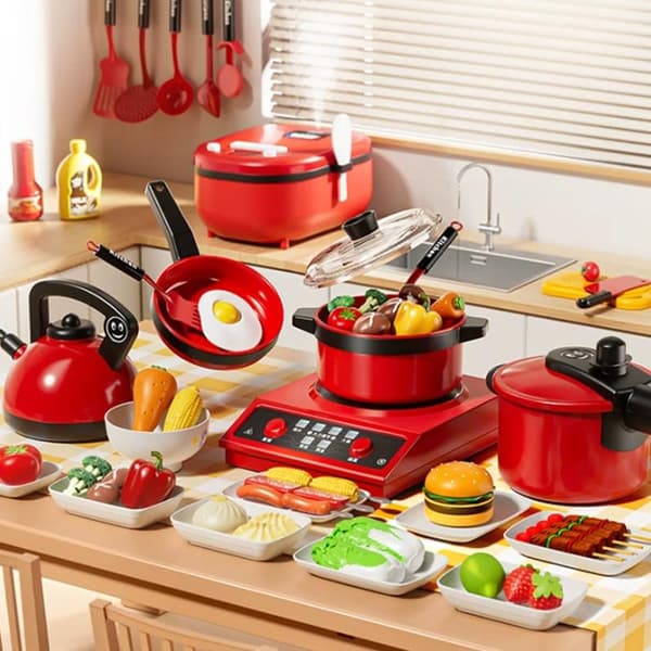 Leksaksset för barn Köksredskap Låtsaslek Matlagning Simulerad G D 75pcs