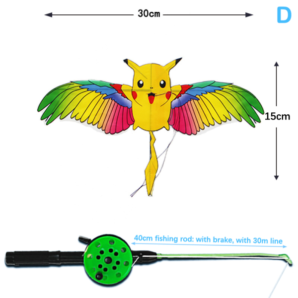 Leijalentävä leijalelu sarjakuva Butterfly Swallows Eagle Kite W/Ha E