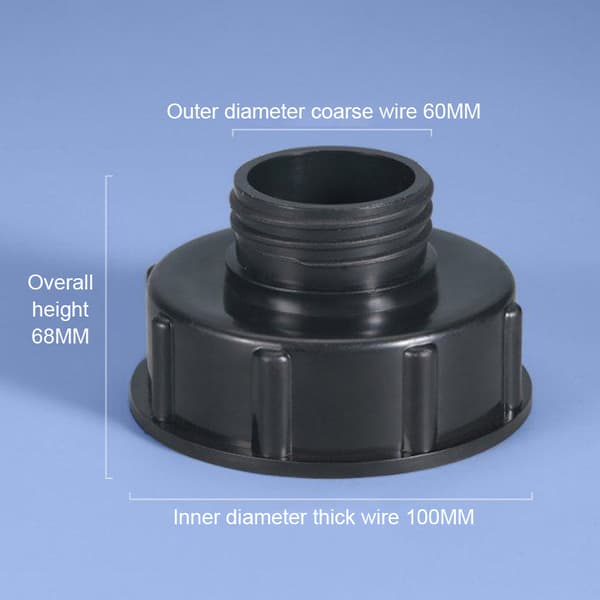 IBC-adapter S100xS60 til Dn100 Reduser S60 IBC Tank Connector Ada