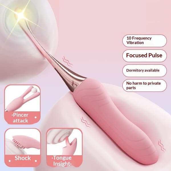 Högfrekvent G-punktsklitorisstimulator Kvinnlig Vibrerande Massage Red Set