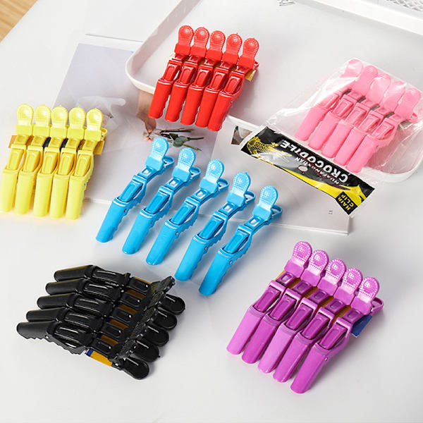 5kpl Muoviset hiusklipsit Kampaamopidikkeet Claw Section Alligat Blue
