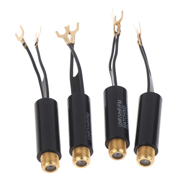 2/5/10 stk 75 Ohm til 300 Ohm adapter UHF VHF FM antennetransformator 2pcs