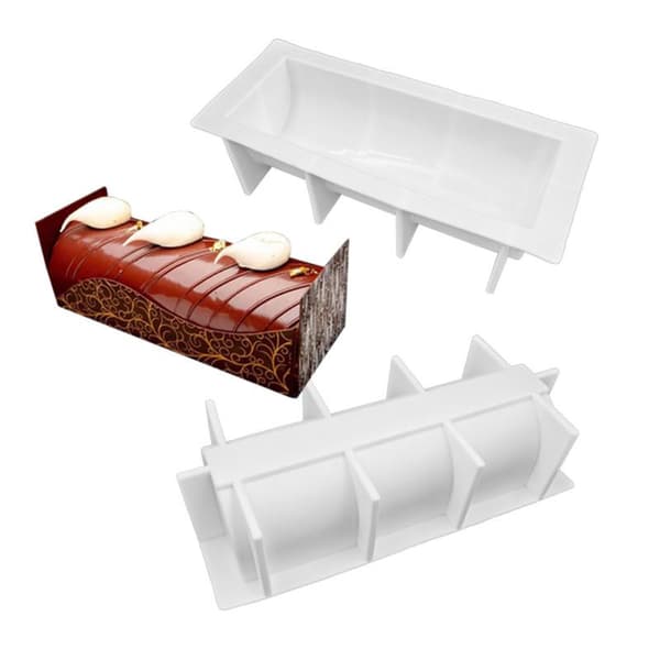 Fransk Mousse Rull Silikon Kakeform Fondantformer Mousse Des White
