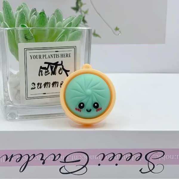 6 kpl e Dumpling Baozi -avaimenperiä höyrystimellä, satunnainen väri G:lle 6pcs random color