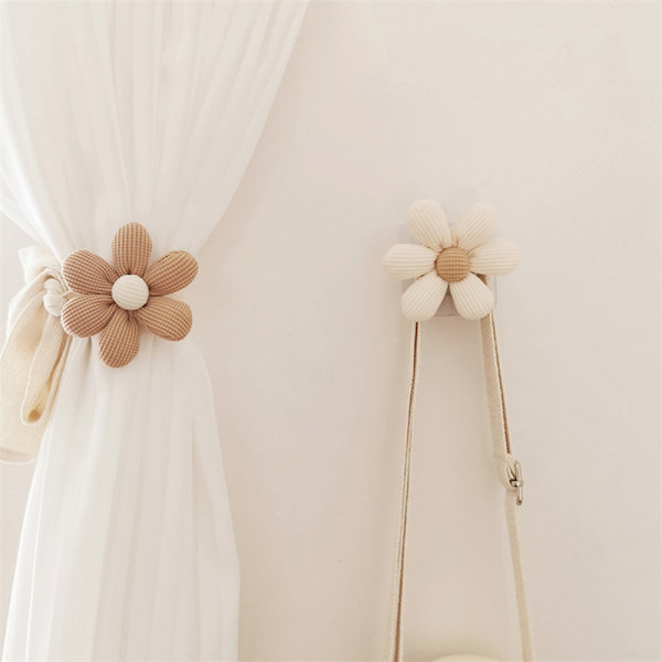 INS Blomster Veggkrok i Tre Sticky Hooks Håndkle Frakker Oppbevaring Ho A1